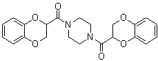 1,4-二[(2,3-二氢-1,4-苯并二氧杂环己-2-基)羰基]哌嗪分子结构 (CAS 617677-53-9)