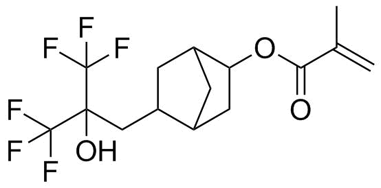 [5-[3,3,3-Trifluoro-2-hydroxy-2-(trifluoromethyl)propyl]norbornan-2-YL] 2-methylprop-2-enoate molecular structure (CAS 617711-94-1)