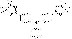 9-苯基-9H-咔唑-3,6-二硼酸二频哪醇酯分子结构 (CAS 618442-57-2)