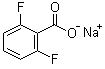 2,6-二氟苯甲酸钠盐分子结构 (CAS 6185-28-0)