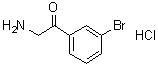 2-氨基-3'-溴苯乙酮盐酸盐分子结构 (CAS 61858-39-7)