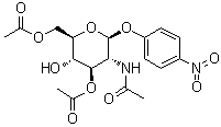 4-硝基苯基 2-(乙酰氨基)-2-脱氧-beta-D-吡喃葡萄糖苷 3,6-二乙酸酯分子结构 (CAS 61891-87-0)