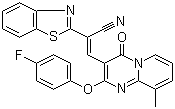 structure of CAS# 620113-73-7, CCG-63808;alpha-[[2-(4-Fluorophenoxy)-9-methyl-4-oxo-4H-pyrido[1,2-a]pyrimidin-3-yl]methylene]-2-benzothiazoleacetonitrile
