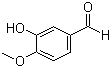 3-羟基-4-甲氧基苯甲醛分子结构 (CAS 621-59-0)