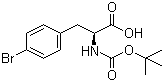 Boc-L-4-溴苯丙氨酸分子结构 (CAS 62129-39-9)