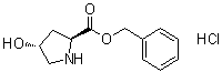 反式-4-羟基-L-脯氨酸苄酯盐酸盐分子结构 (CAS 62147-27-7)