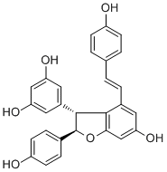 epsilon-白藜芦醇脱氢二聚体分子结构 (CAS 62218-08-0)
