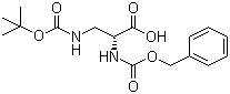 N-苄氧羰基-N'-叔丁氧羰基-D-2,3-二氨基丙酸分子结构 (CAS 62234-36-0)