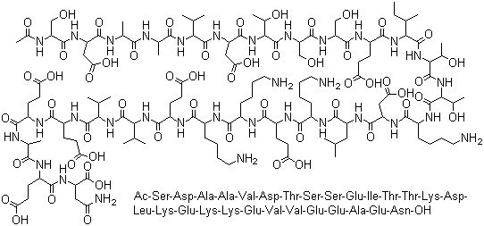胸腺肽 alpha 1分子结构 (CAS 62304-98-7)