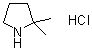 2,2-二甲基吡咯烷盐酸盐分子结构 (CAS 623580-01-8)