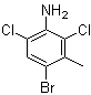 4-溴-2,6-二氯-3-甲基苯胺分子结构 (CAS 62406-68-2)