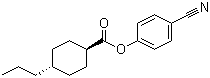 反式-4-丙基环己烷甲酸 4-氰基苯酯分子结构 (CAS 62439-33-2)