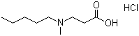 3-(N-甲基正戊胺基)丙酸盐酸盐分子结构 (CAS 625120-81-2)