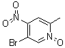 5-溴-2-甲基-4-硝基吡啶 N-氧化物分子结构 (CAS 62516-08-9)