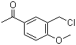 3'-(氯甲基)-4'-甲氧基苯乙酮分子结构 (CAS 62581-82-2)