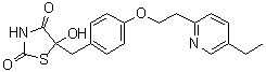5-[[4-[2-(5-Ethyl-2-pyridinyl)ethoxy]phenyl]methyl]-5-hydroxy-2,4-thiazolidinedione molecular structure (CAS 625853-74-9)