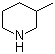 3-甲基哌啶分子结构 (CAS 626-56-2)