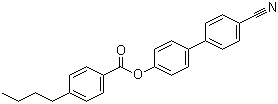 4'-丁基苯甲酸 4-氰基联苯酯分子结构 (CAS 62622-28-0)