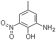 2-氨基-4-甲基-6-硝基苯酚分子结构 (CAS 6265-07-2)