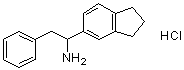2,3-二氢-alpha-苄基-1H-茚-5-甲胺盐酸盐分子结构 (CAS 6267-55-6)