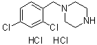 1-[(2,4-二氯苯基)甲基]哌嗪二盐酸盐分子结构 (CAS 6270-11-7)