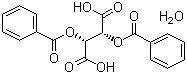 L-(-)-二苯甲酰酒石酸一水物分子结构 (CAS 62708-56-9)