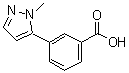 3-(1-甲基-1H-吡唑-5-基)苯甲酸分子结构 (CAS 628297-55-2)