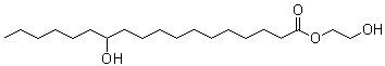 2-羟基乙基 12-羟基硬脂酸酯分子结构 (CAS 6284-41-9)