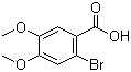 2-溴-4,5-二甲氧基苯甲酸分子结构 (CAS 6286-46-0)