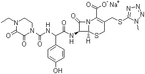 Cefoperazone sodium molecular structure (CAS 62893-20-3)