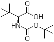 N-Boc-L-叔亮氨酸分子结构 (CAS 62965-35-9)