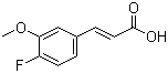4-氟-3-甲氧基肉桂酸分子结构 (CAS 630424-79-2)