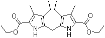 5,5'-亚甲基双(4-乙基-3-甲基-2-吡咯羧酸二乙酯)分子结构 (CAS 6305-93-7)