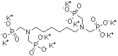 [1,6-己烷二基二[次氮基二(亚甲基)]]四次磷酸]八钾盐分子结构 (CAS 63069-27-2)
