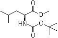 N-叔丁氧羰基-L-亮氨酸甲酯分子结构 (CAS 63096-02-6)