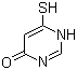 结构式 CAS# 6311-83-7, 6-巯基-4(1H)-嘧啶酮