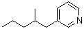 3-(2-甲基戊基)吡啶分子结构 (CAS 6311-93-9)