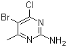 5-溴-4-氯-6-甲基-2-氨基嘧啶分子结构 (CAS 6314-12-1)