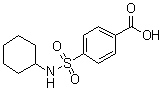 4-[(环己基氨基)磺酰基]苯甲酸分子结构 (CAS 6314-70-1)
