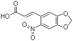 3,4-亚甲基二氧基-6-硝基肉桂酸分子结构 (CAS 6315-90-8)