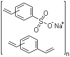 二乙烯基苯与乙烯基苯磺酸钠的聚合物分子结构 (CAS 63182-08-1)