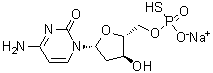 2'-脱氧胞苷 5'-(硫代磷酸二氢酯)单钠盐分子结构 (CAS 63225-09-2)