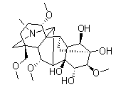 次乌头原碱分子结构 (CAS 63238-68-6)