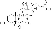 3,6,7,12-四羟基胆烷酸分子结构 (CAS 63266-88-6)