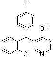 结构式 CAS# 63284-71-9, 噻菌醇; 氟苯嘧啶醇; 5-(2-氯-4'-氟二苯甲基)-4-羟基嘧啶
