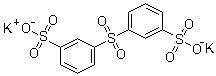 二苯砜-3,3-二磺酸二钾盐分子结构 (CAS 63316-33-6)