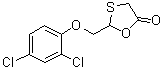 2-[(2,4-二氯苯氧基)甲基]-1,3-氧硫杂环戊烷-5-酮分子结构 (CAS 63354-05-2)