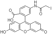 4(5)-碘乙酰氨基荧光素分子结构 (CAS 63368-54-7)