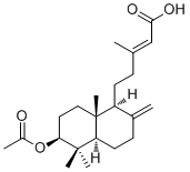 3-乙酰氧基-8(17),13E-劳丹二烯-15-酸分子结构 (CAS 63399-37-1)