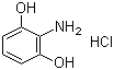 2-氨基-1,3-苯二酚盐酸盐分子结构 (CAS 634-60-6)